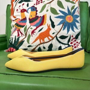 Rothy’s The Point Yellow Marigold Flats Sz 10